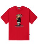 트립션(TRIPSHION) TENNIS BOY BEAR 티셔츠 - 레드