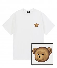 SMALL BEAR FACE 티셔츠 - 화이트