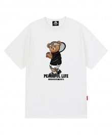 TENNIS BOY BEAR 티셔츠 - 화이트