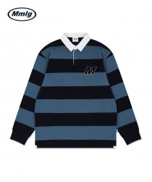 [Mmlg] M BORDER RUGBY SHIRT (NAVY)