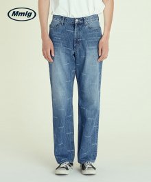 [Mmlg] EMEMELGE SPREAD JEANS (WASHED BLUE)