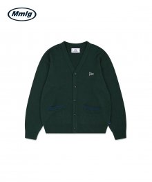 [Mmlg] FLAG KNIT CARDIGAN (GREEN)