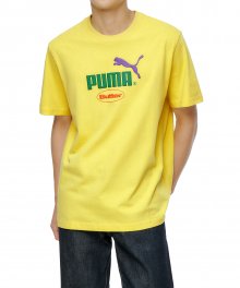 푸마 X 버터굿즈 그래픽 반소매 티셔츠 - 옐로우 / 532442-37