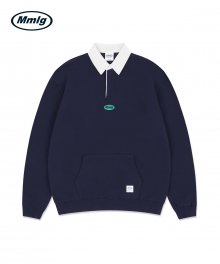 [Mmlg] RUGBY POCKET SWEAT (PURPLE NAVY)