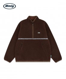 [Mmlg] WE FULL FLEECE ANORAK (BROWN)