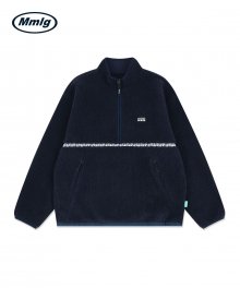 [Mmlg] WE FULL FLEECE ANORAK (NAVY)