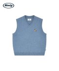 [Mmlg] NOSTALGIC KNIT VEST (BLUE GREY)