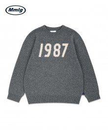 [Mmlg] 1987 KNIT (INTARSIA) (GREY)