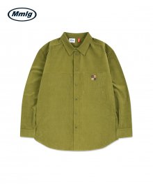 [Mmlg] NOSTALGIC CORD SHIRT (OLIVE KHAKI)