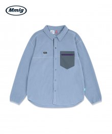 [Mmlg] FLEECE SHIRT (SMOKE BLUE)