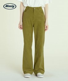 [Mmlg] WOMEN CORD PANTS (OLIVE KHAKI)