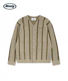 [Mmlg] NOSTALGIC STRPIE KNIT CARDIGAN (BEIGE)