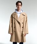 BEIGE OVER FIT RAYERED TRENCH COAT TNTR1F701I2