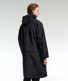 BLACK OVER FIT RAYERED HOOD TRENCH TNTR1F702BK