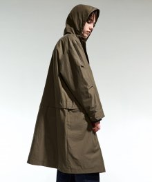 KHAKI OVER FIT RAYERED HOOD TRENCH TNTR1F702K2