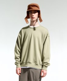 LIGHT OLIVE OVER FIT COCOON SWEATSHIRT TNTS1F701K2