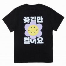 Flower short sleeve T-shirt Black