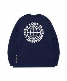 LMC OG WHEEL LONG SLV TEE navy