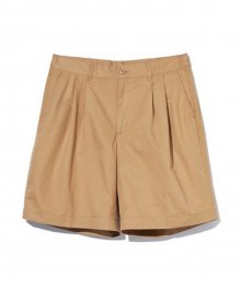 Wide Chino Shorts (Beige)