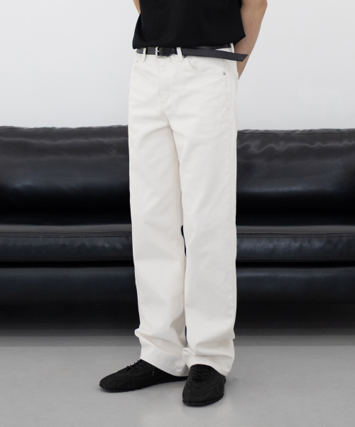 브랜디드 1880 PURE CREAM JEANS [WIDE STRAIGHT]