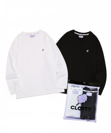 SMALL CC WAPPEN 2PACK LONG SLEEVE WHITE/BLACK(CY2BFFT564A)