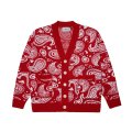 PAISLEY CARDIGAN RED