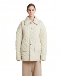 Collar Quilted Jacket_Ivory