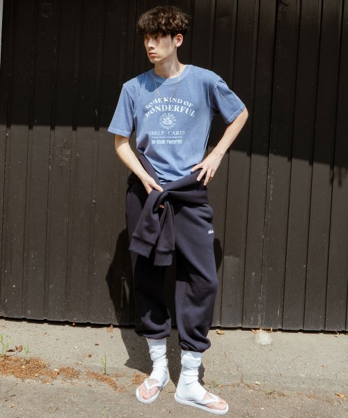 플랙() 럭키 워시 클럽 그래픽 스웨트팬츠 네이비 상품 이미지