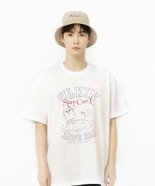 UL:KIN X LOTTE CONFECTIONERY_STAY COOL JAWS BAR T-Shirts_White