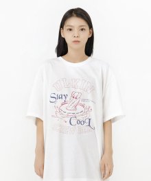 UL:KIN X LOTTE CONFECTIONERY_STAY COOL SCREW BAR T-Shirts_White