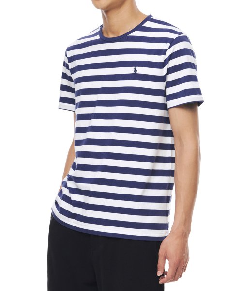 폴로 랄프 로렌(POLO RALPH LAUREN) 크루넥 코튼 스트라이프 티셔츠 - 네이비 - 76,300 | 무신사 스토어 폴로 랄프 로렌(Polo Ralph Lauren) 크루넥 코튼 스트라이프 티셔츠 - 네이비 - 76,300 | 무신사 스토어