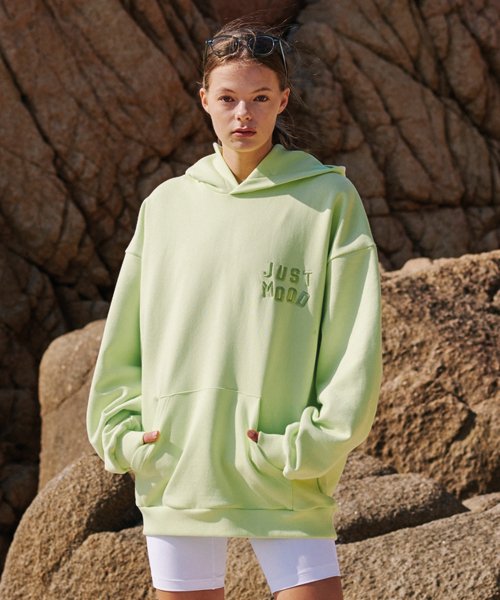 저스트무드(JUSTMOOD) ESSENTIAL OVER HOODIE - LIME - 157,000 | 무신사 스토어