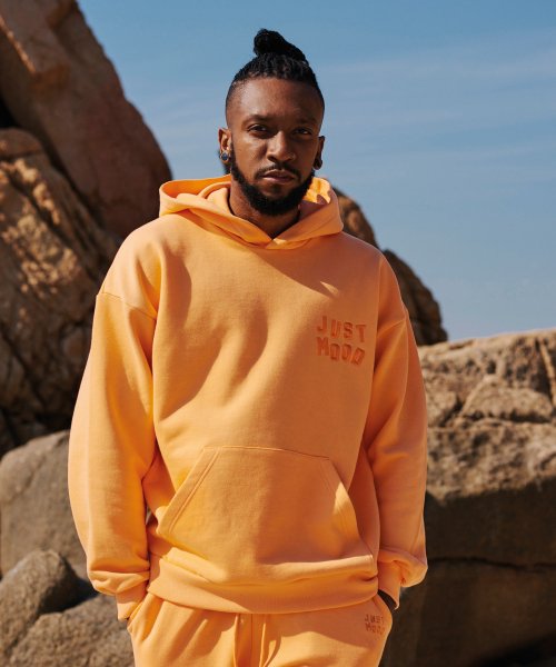 저스트무드(JUSTMOOD) ESSENTIAL OVER HOODIE - ORANGE - 157,000 | 무신사 스토어