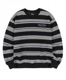 Stripe Vintage Sweatshirt Black