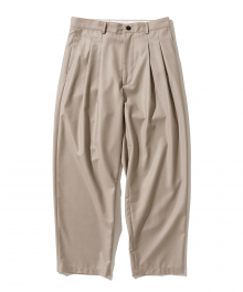 two tuck slacks beige