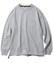 heavyweight pocket L/S tee 8% melange