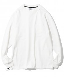 heavyweight pocket L/S tee off white