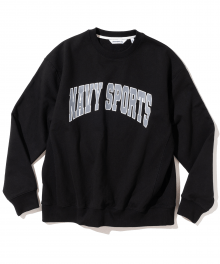 vtg navy sports arch logo sweatshirts black