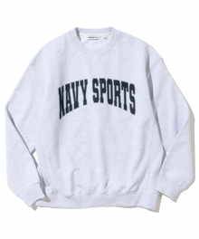 vtg navy sports arch logo sweatshirts 1% melange