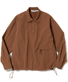 pullover string shirts brick brown