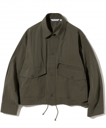 button short jacket khaki