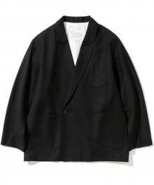 pocket double blazer black