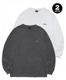 (23FW) [ONEMILE WEAR] 2PACK SMALL ARCH LS WHITE / PG CHARCOAL