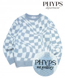 NA GALLERY X PHYPS® NA PHYCHEDELIC ART BRUSHED KNIT BLUE