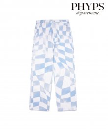 NA GALLERY X PHYPS® NA CHECKERBOARD WORK PANTS BLUE