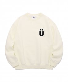 BIG U LOGO SWEATSHIRTS_CREAM(IK2BFMM440A)