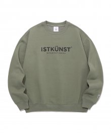 ISTKUNST LOGO SWEATSHIRTS_KHAKI(IK2BFMM445A)