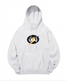 THUNDER PILL LOGO HOODIE_LIGHT GREY(IK2BFMM405A)