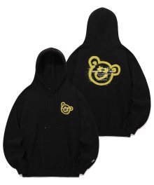 BEAR&SMILEY HOODIE_BLACK(IK2BFMM403A)