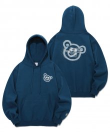 BEAR&SMILEY HOODIE_DEEP BLUE(IK2BFMM403A)